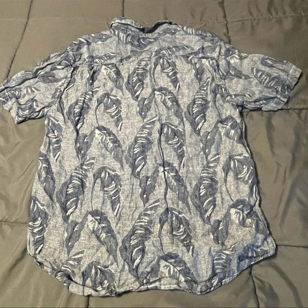 Vintage Tommy Bahama " Help Me Fronda" Ocean Deep 100% Linen Large - Picture 7 of 9